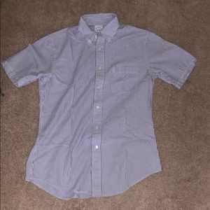 Striped button down t-shirt